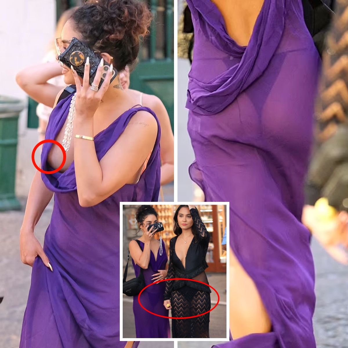 Turning Heads: Vanessa Hudgens’ Sheer Purple Dress & Thong Look Sparks Wild Fan Frenzy!