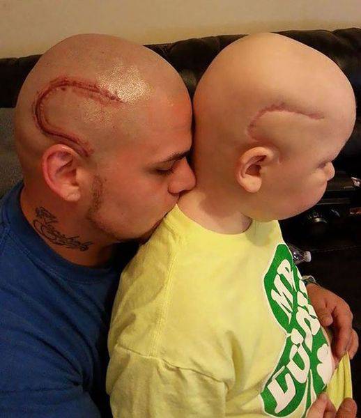 Incredible Dad Moment: Tattoo Unites Father and Son in Cancer Fight!