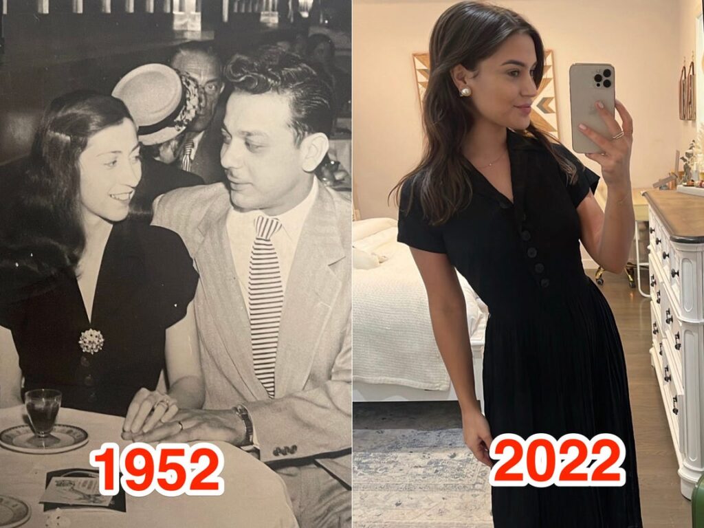 Jaw-Dropping Transformation: Woman Rocks Grandmother’s 1950s Honeymoon Wardrobe!