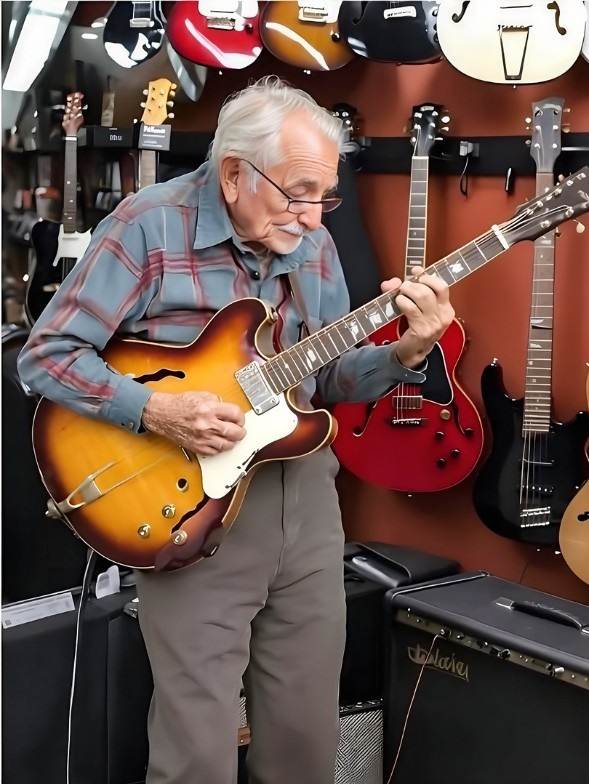 81-Year-Old Maestro Stuns Guitar Store with Timeless Melodies – You Won’t Believe Your Ears!