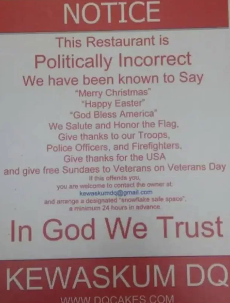 Wisconsin DQ Puts Up ‘Politically Incorrect’ Sign, Owner Doesn’t Back Down