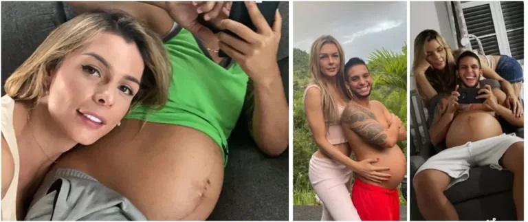 Colombian Model Shares pictures of her Eight months Pregnant Husband…