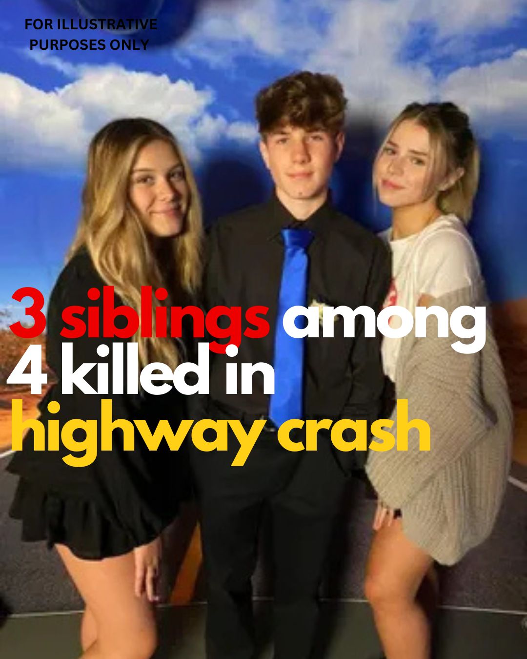 3 siblings among 4 killed in highway crash, authorities say