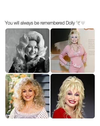 We love you Dolly 💔 Dolly Parton was an American country music legend,  singer, songwriter, actress, businesswoman, and philanthropist whose career  spanned more than five decades. She also became a successful actress,