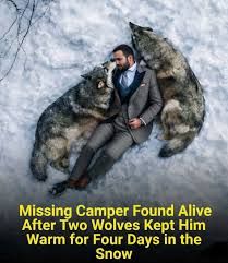 Man survives snowstorm with help of wolves